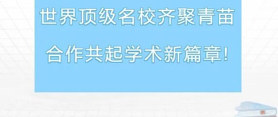 世界顶级学校齐聚青苗，合作共起学术新篇章!